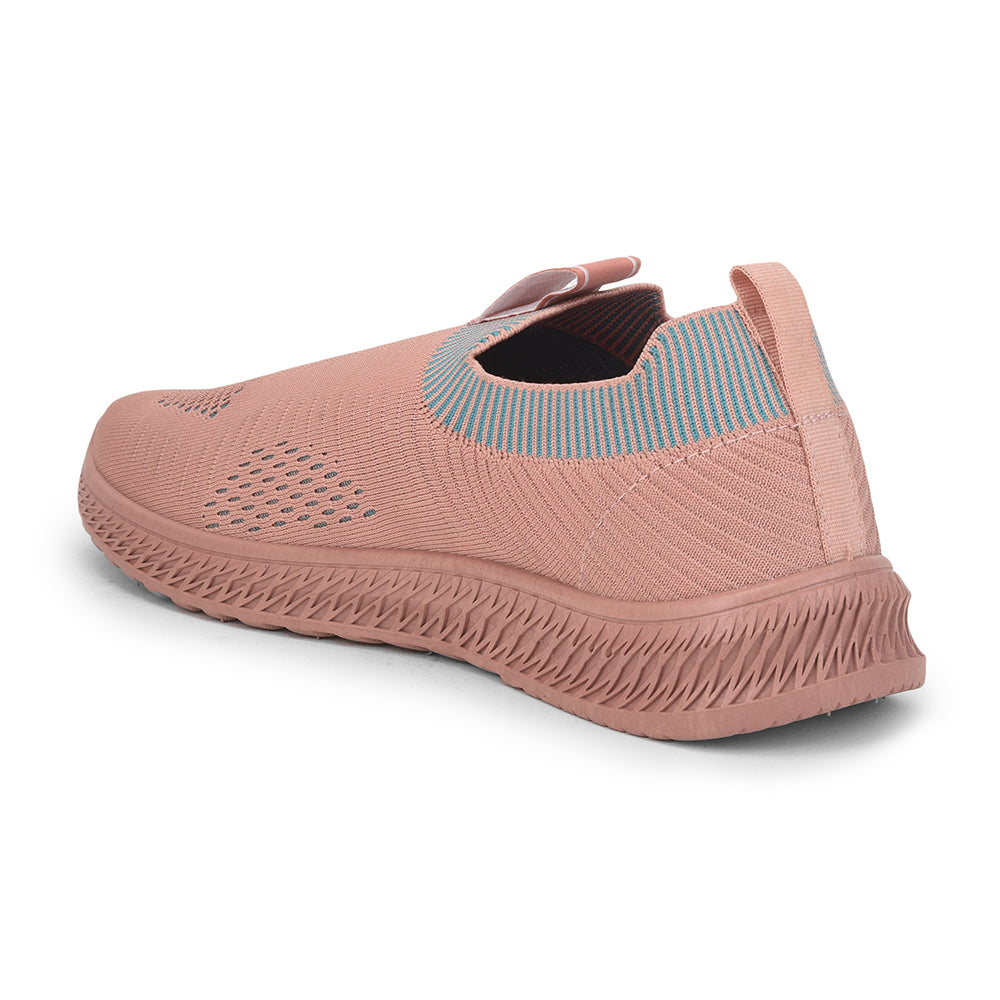 Force 1 Sports Non Lacing Shoe For Ladies (Peach) GRACE-4 By Liberty