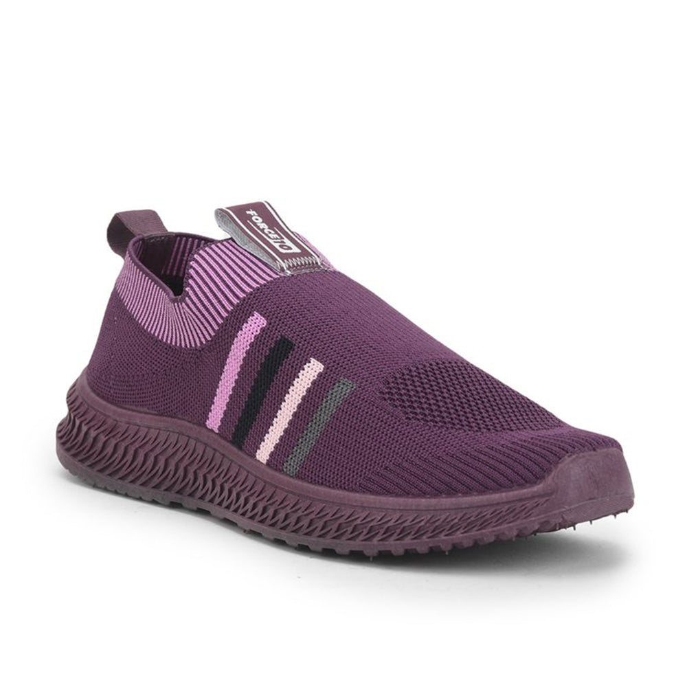 Force 1 Sports Non Lacing Shoe For Ladies (Purple) GRACE-7 By Liberty