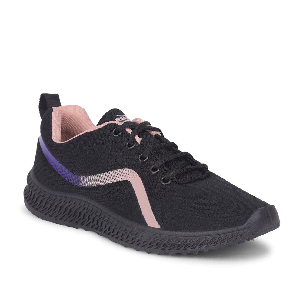 FORCE 1 By Liberty Women LYRA-2 Black Sports Lacing Shoes