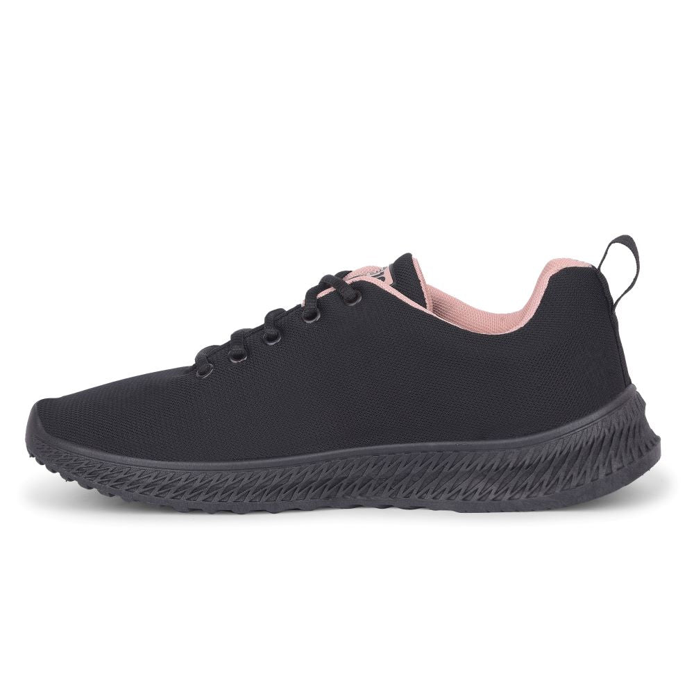 FORCE 1 By Liberty Women LYRA-2 Black Sports Lacing Shoes