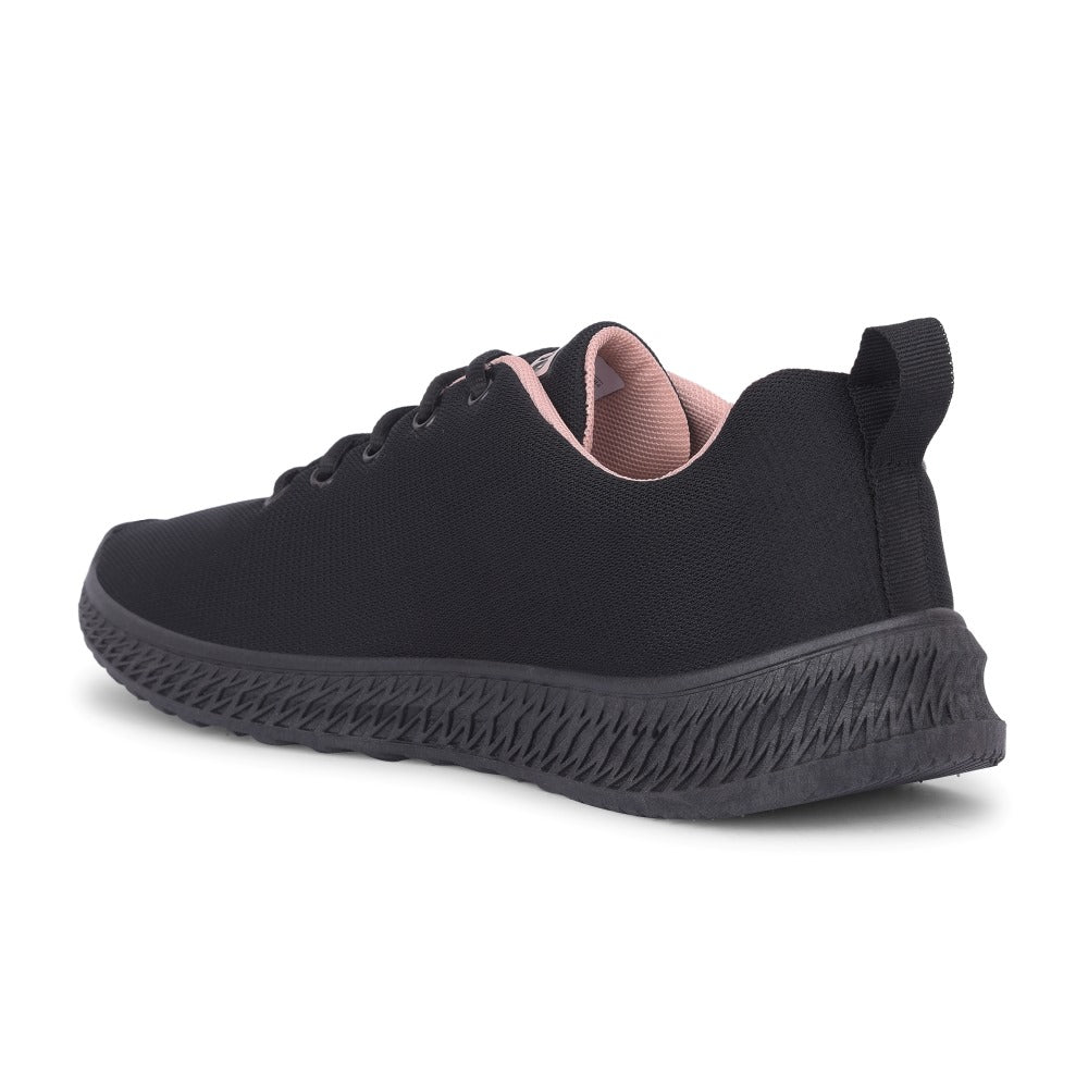 FORCE 1 By Liberty Women LYRA-2 Black Sports Lacing Shoes