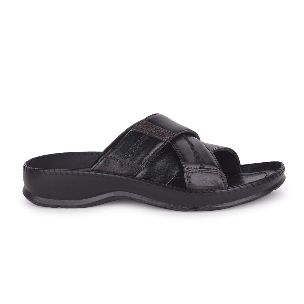 Healers By Liberty Mens STARC-2E Black Casual Slippers