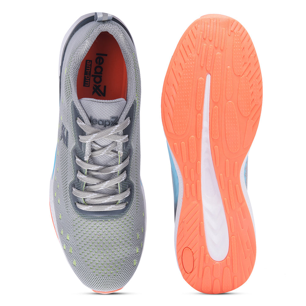 Leap7x By Liberty Men MALINGA L.Grey Sports Lacing Shoes