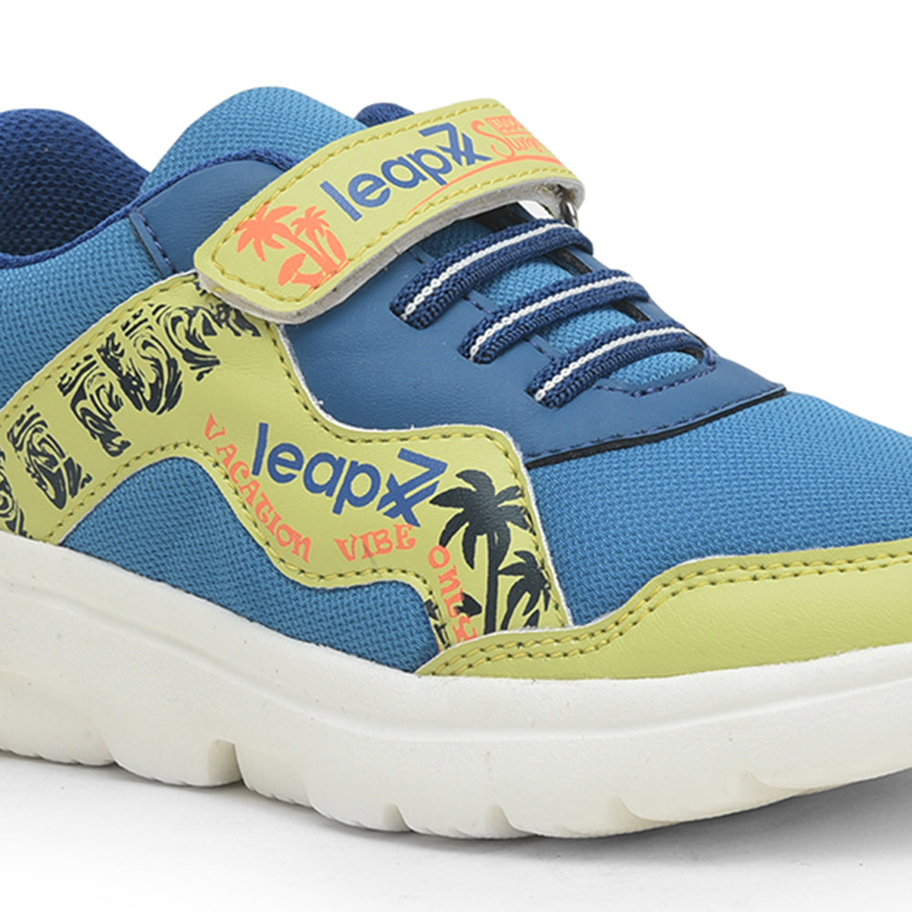 Leap7x Sports Non Lacing Shoes For Kids (R.Blue) TURBO-1E By Liberty