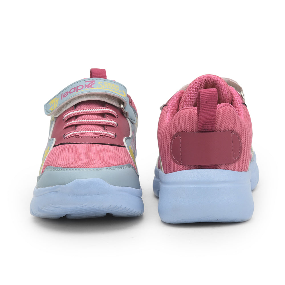 Leap7x Sports Non Lacing Shoes For Kids (Pink) TURBO-1E By Liberty