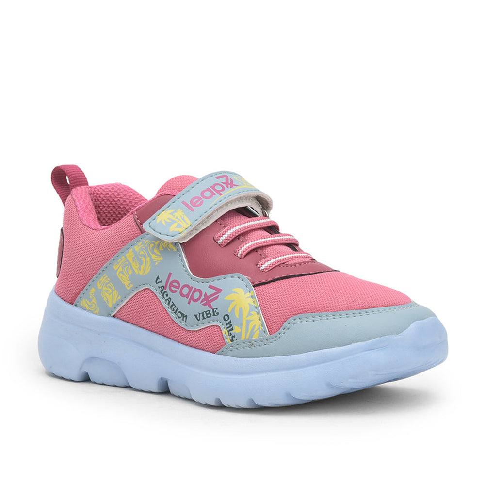 Leap7x Sports Non Lacing Shoes For Kids (Pink) TURBO-1E By Liberty