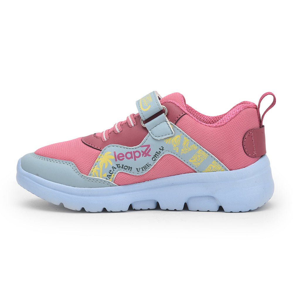 Leap7x Sports Non Lacing Shoes For Kids (Pink) TURBO-1E By Liberty