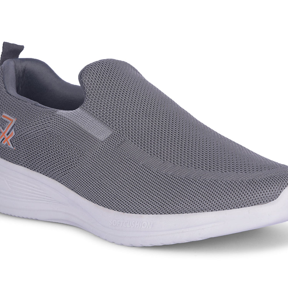 Leap7x By Liberty Mens NEATHER-1E Dark Grey Sports Non Lacing Shoes