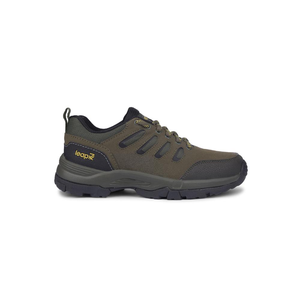 Leap7x Sports Trekking Olive Green Lacing Shoes For Men COLUMBO-1E By Liberty