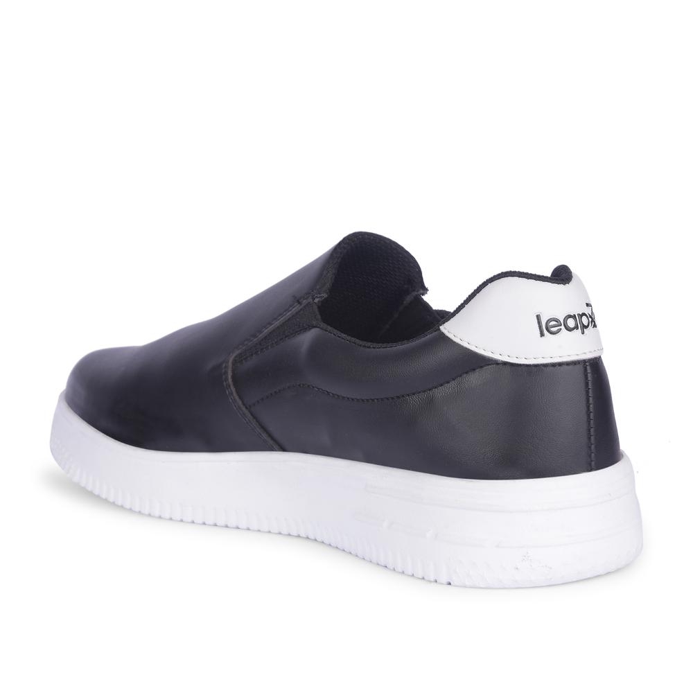 Leap7x Casual Black Non-Lacing Sneakers For Men DUGLAS-2E By Liberty