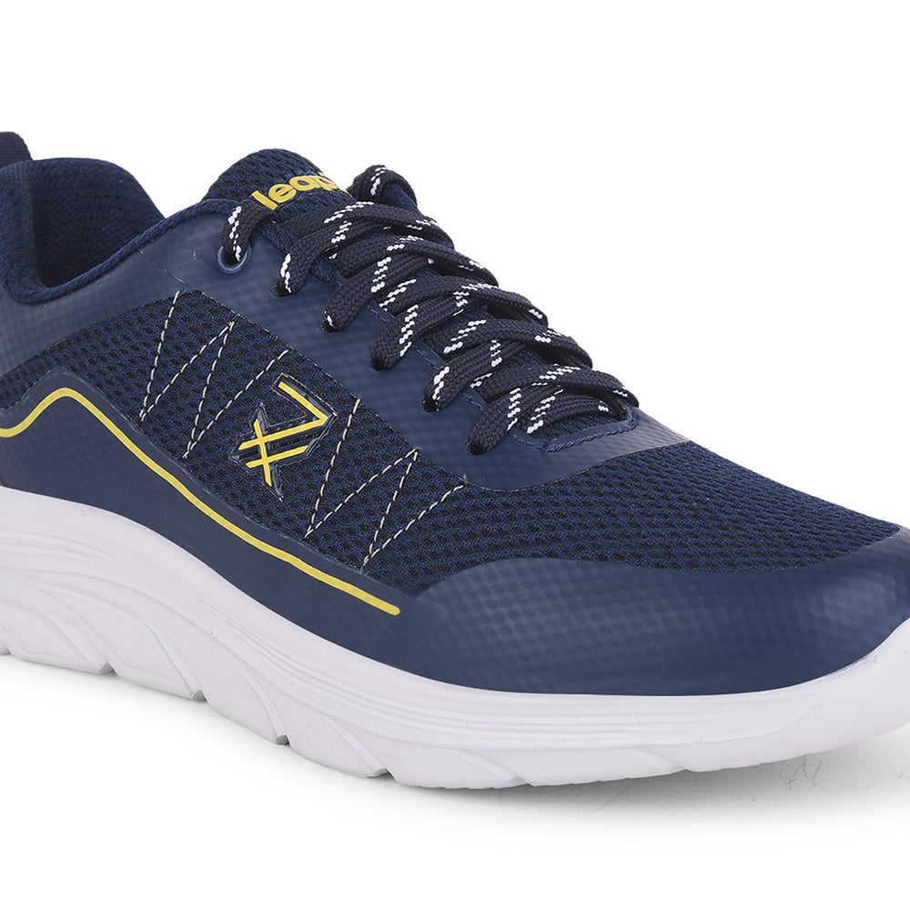 Leap7x By Liberty Mens ZIGGY-1E Navy Blue Sports Lacing Shoes