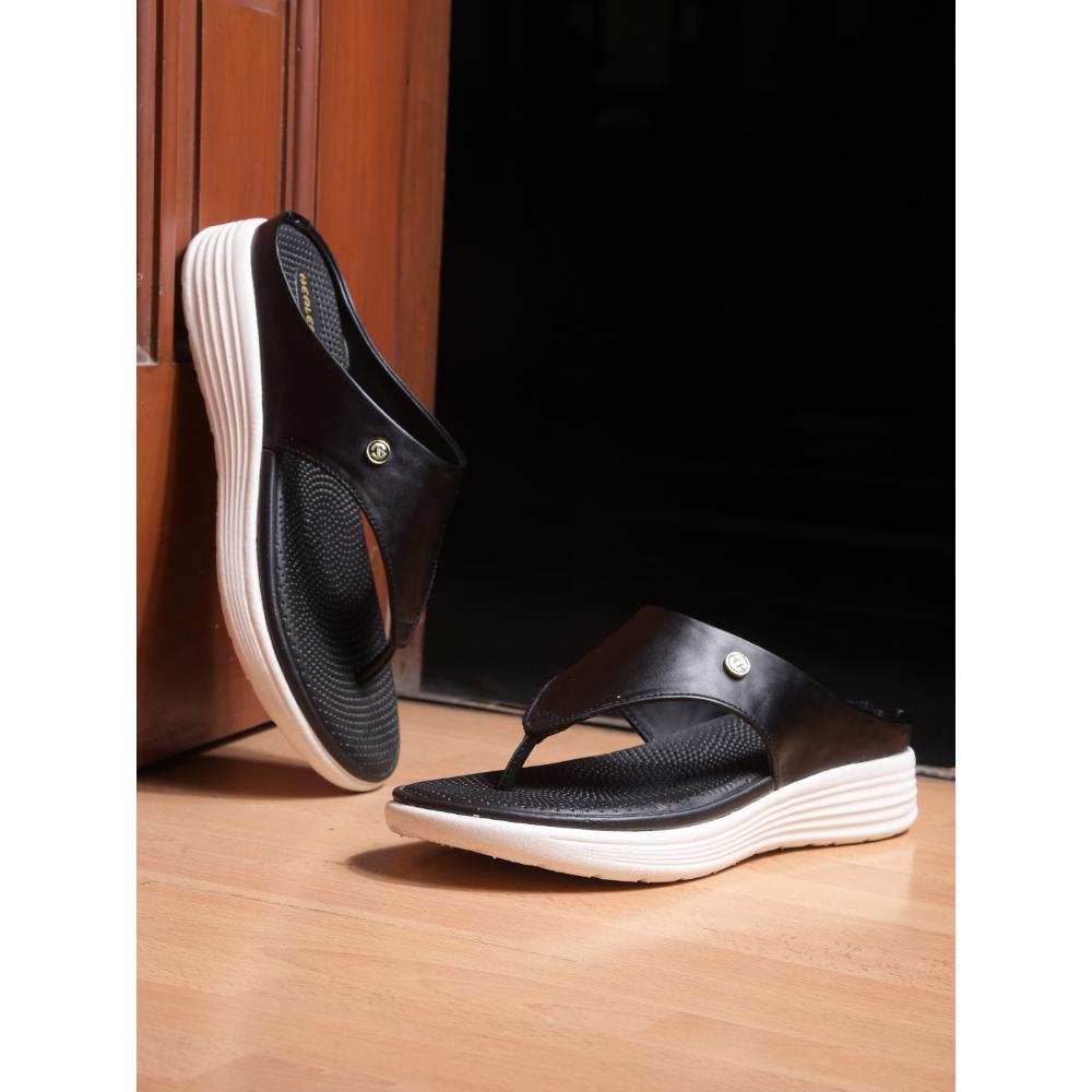 Healers Casual Black Slipper For Women DINZY-2E By Liberty