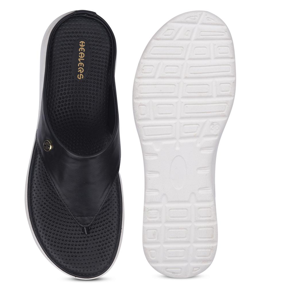 Healers Casual Black Slipper For Women DINZY-2E By Liberty