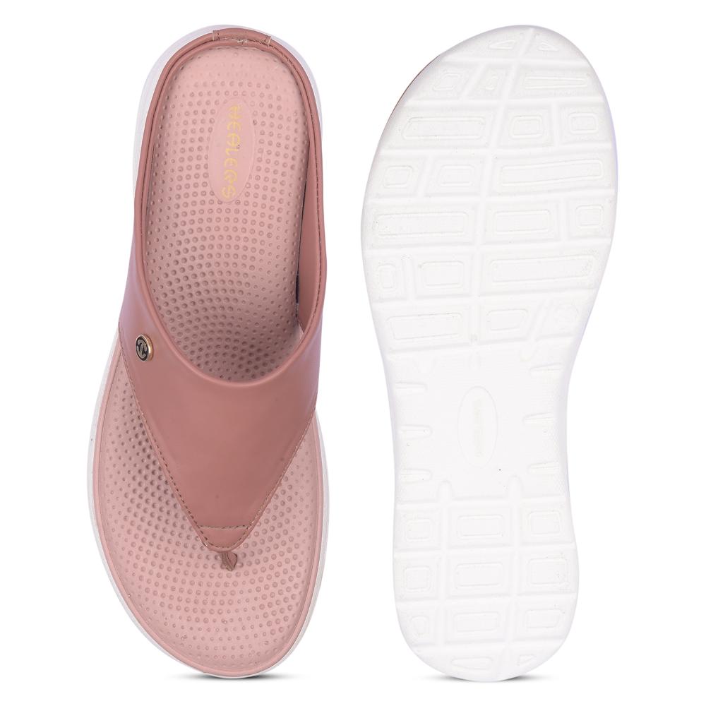 Healers Casual Peach Slipper For Women DINZY-2E By Liberty