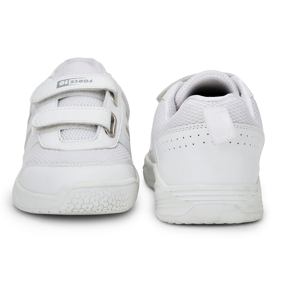 Force 1 By Liberty Kids SKOLGAME-V White School Non Lacing Shoes