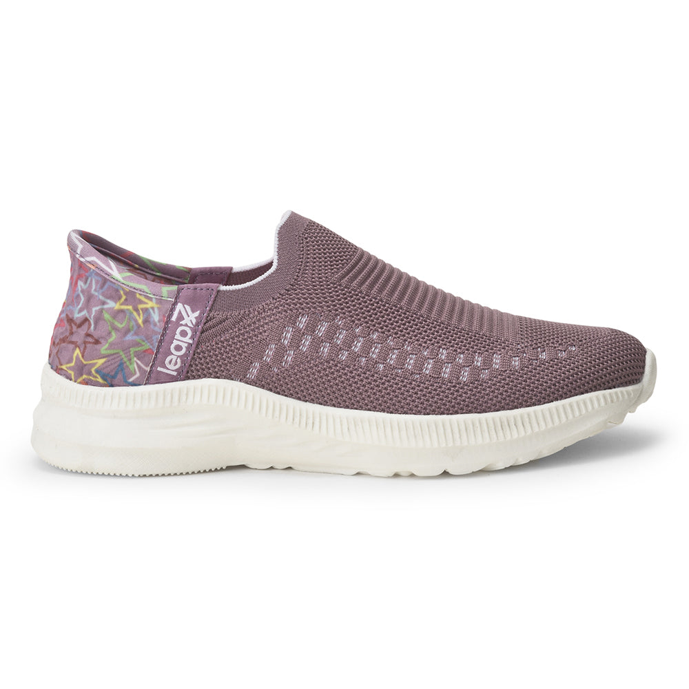 Leap7x Non Lacing Purple Casual Slip on Shoes For Women EAZY By Liberty