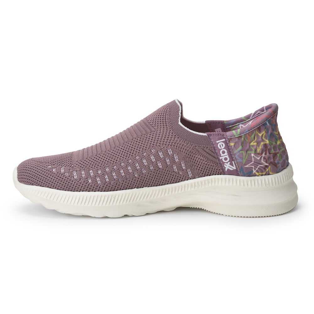 Leap7x Non Lacing Purple Casual Slip on Shoes For Women EAZY By Liberty