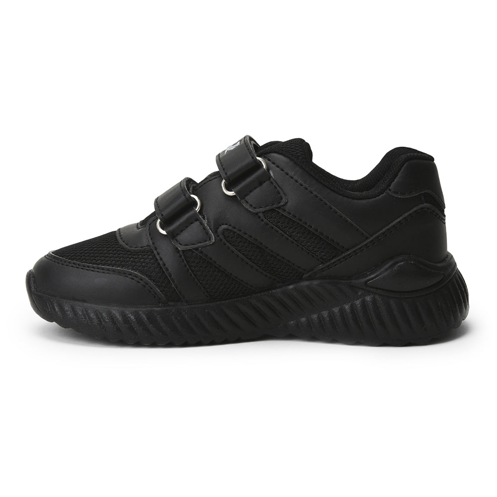 Leap7x By Liberty Kids NITSCHO-1V Black School Non Lacing Shoes