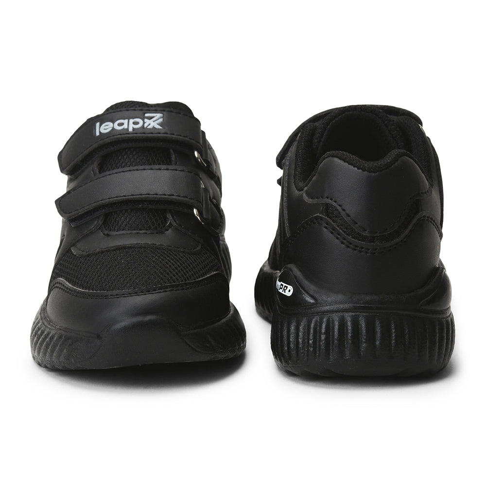 Leap7x By Liberty Kids NITSCHO-1V Black School Non Lacing Shoes