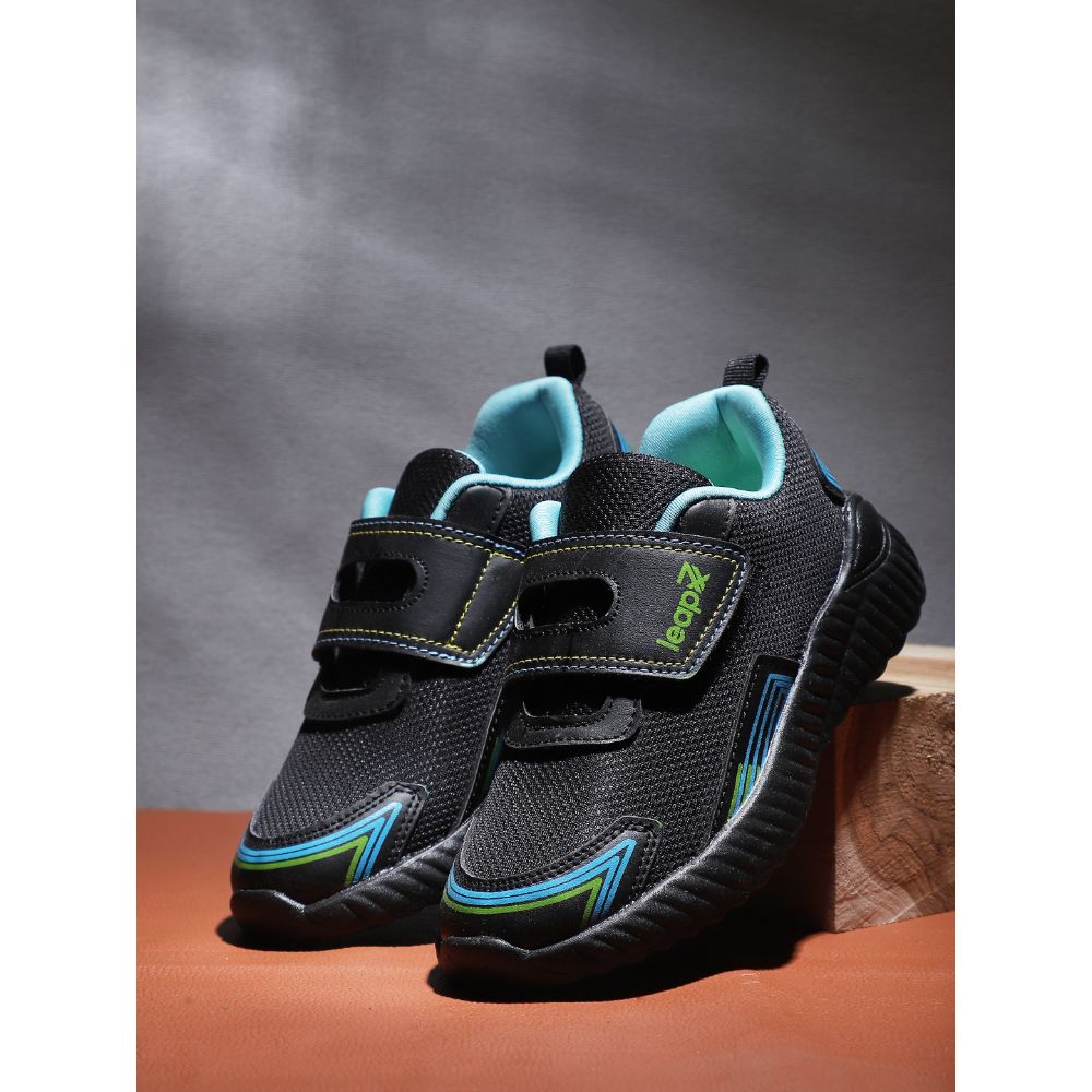 Leap7x By Liberty Kids NITKID-2 Black Sports Non Lacing Shoes