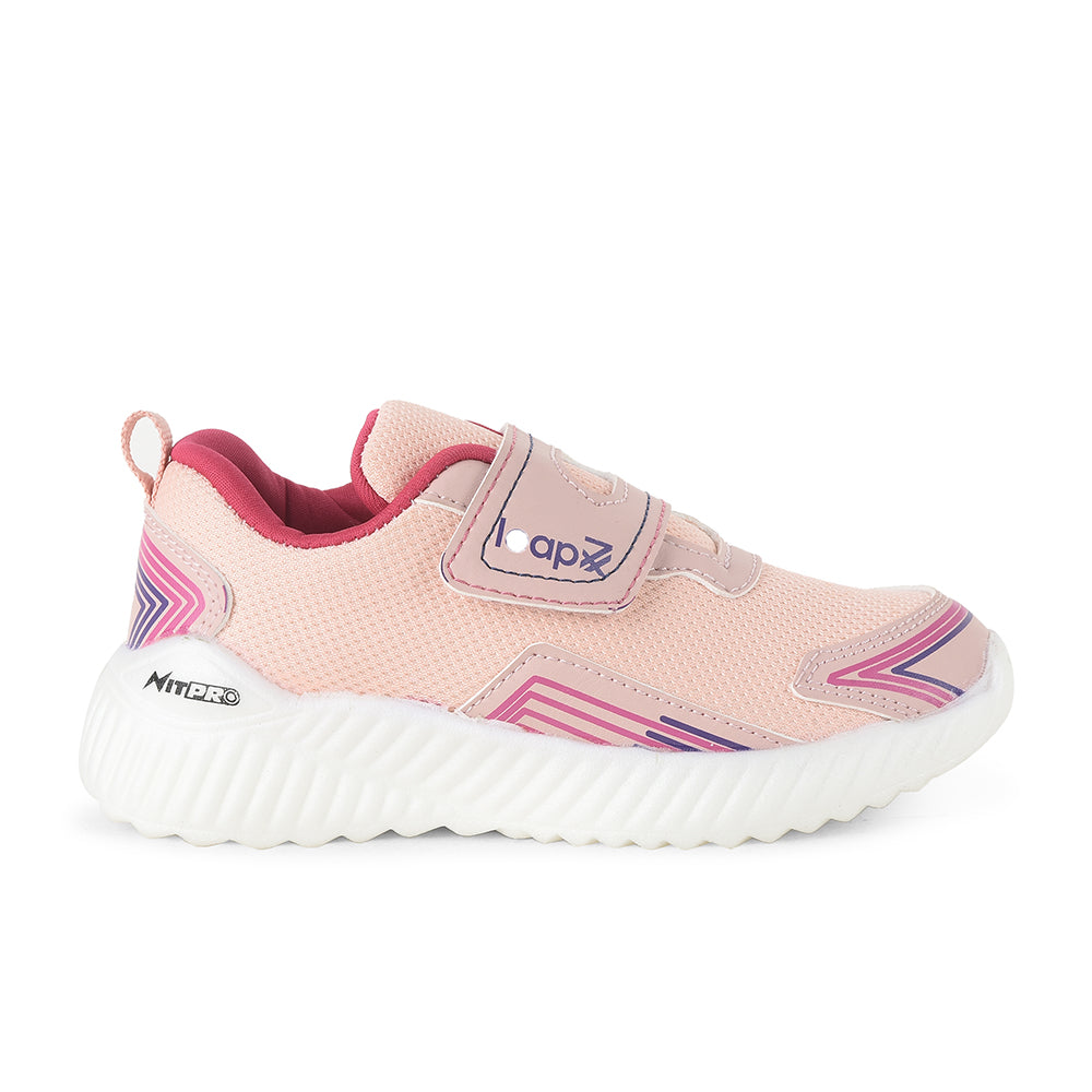 Leap7x by Liberty Kids NITKID-2 Peach Sports Non Lacing Shoes