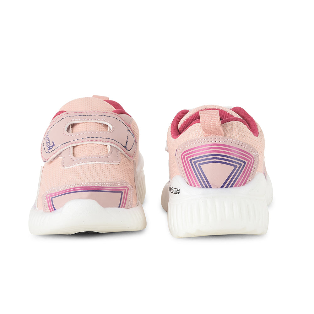 Leap7x by Liberty Kids NITKID-2 Peach Sports Non Lacing Shoes