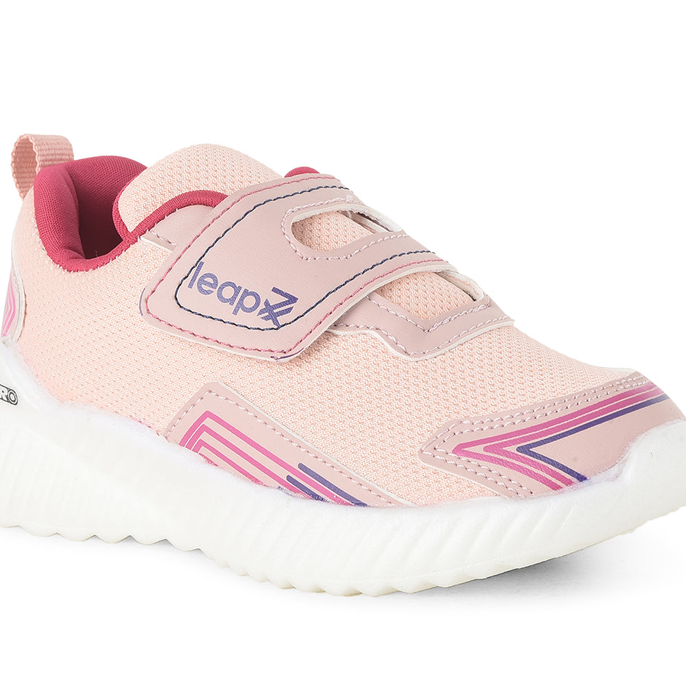 Leap7x by Liberty Kids NITKID-2 Peach Sports Non Lacing Shoes