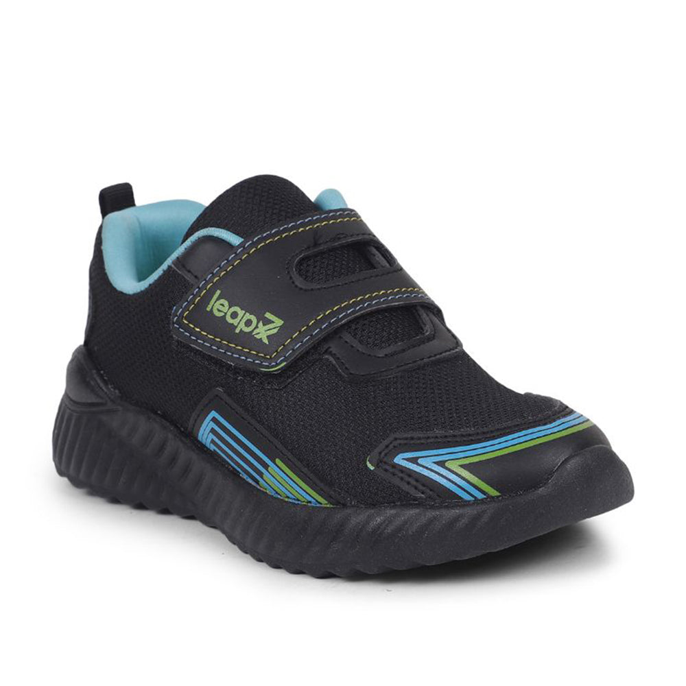 Leap7x By Liberty Kids NITKID-2 Black Sports Non Lacing Shoes