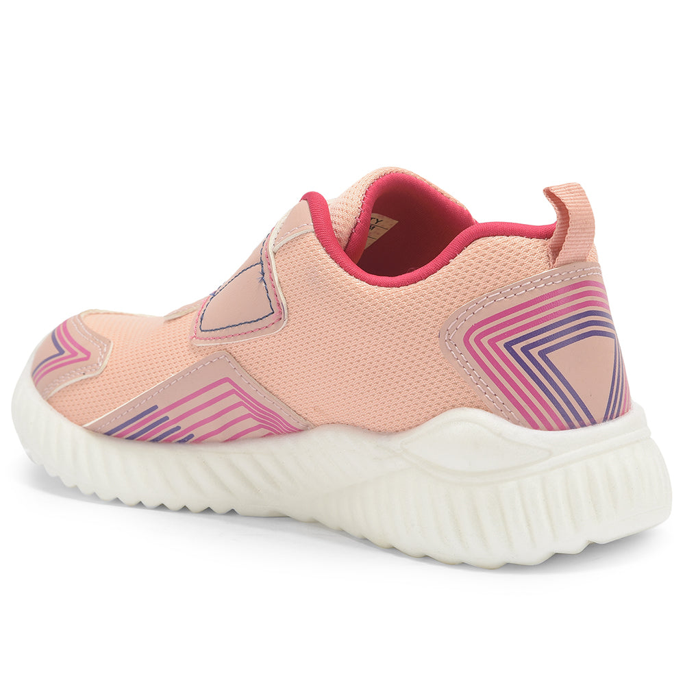 Leap7x By Liberty Kids NITKID-2 Peach Sports Non Lacing Shoes