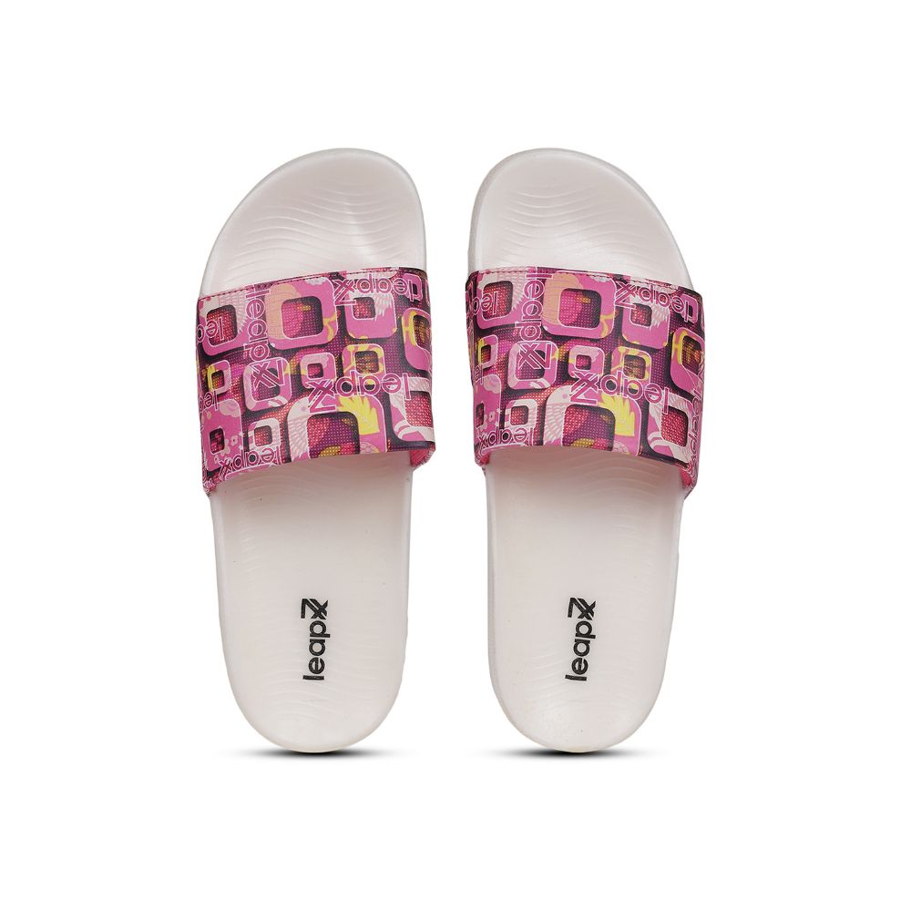 Leap7x Casual Pink Slides For Women NITWALK-1L By Liberty