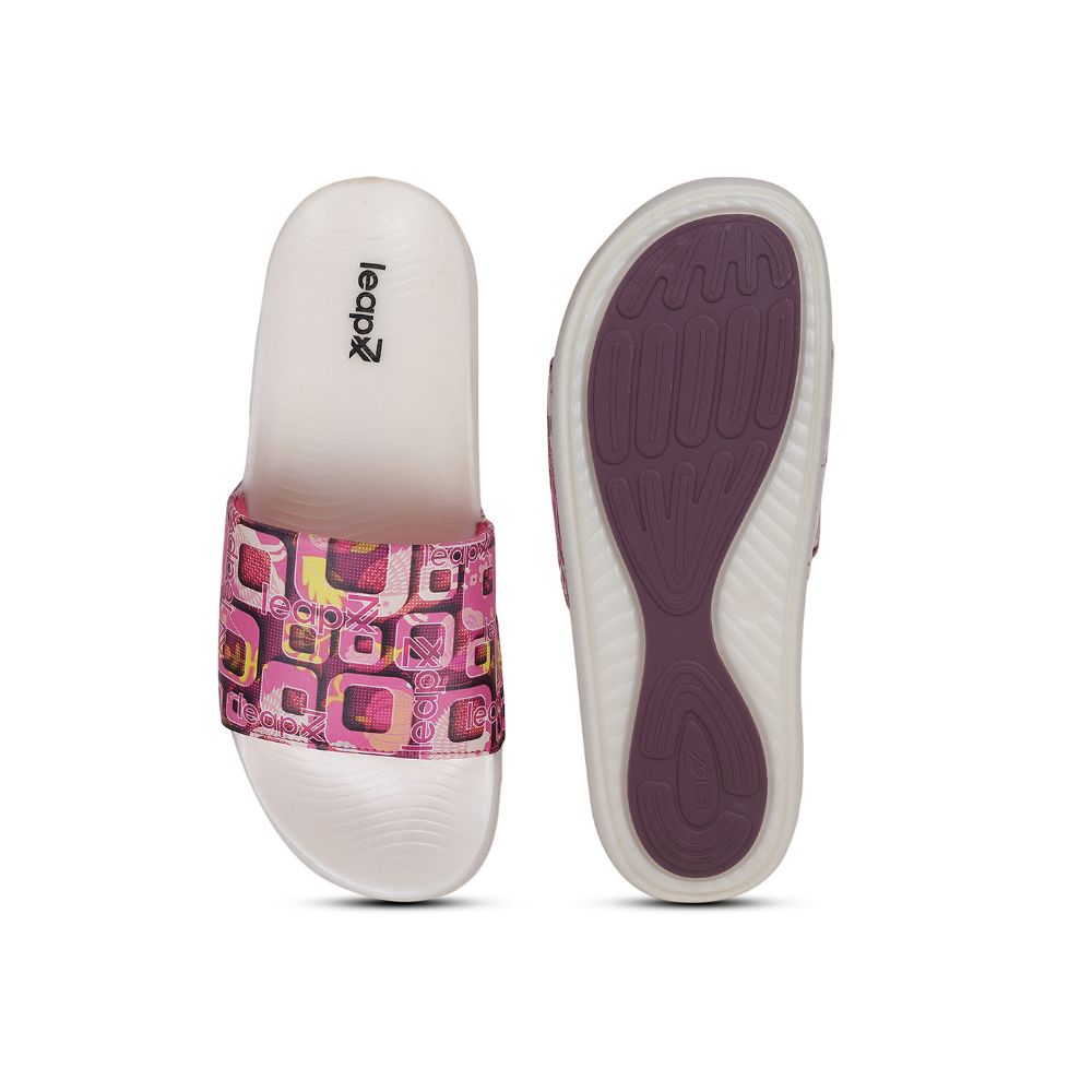 Leap7x Casual Pink Slides For Women NITWALK-1L By Liberty