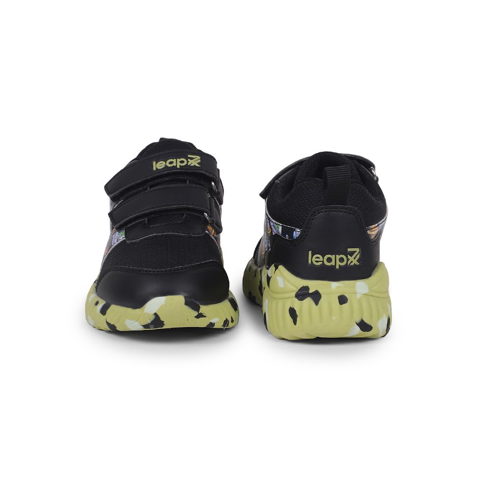 Leap7x By Liberty Kids NITKID-1 Black Sports Non Lacing Shoes