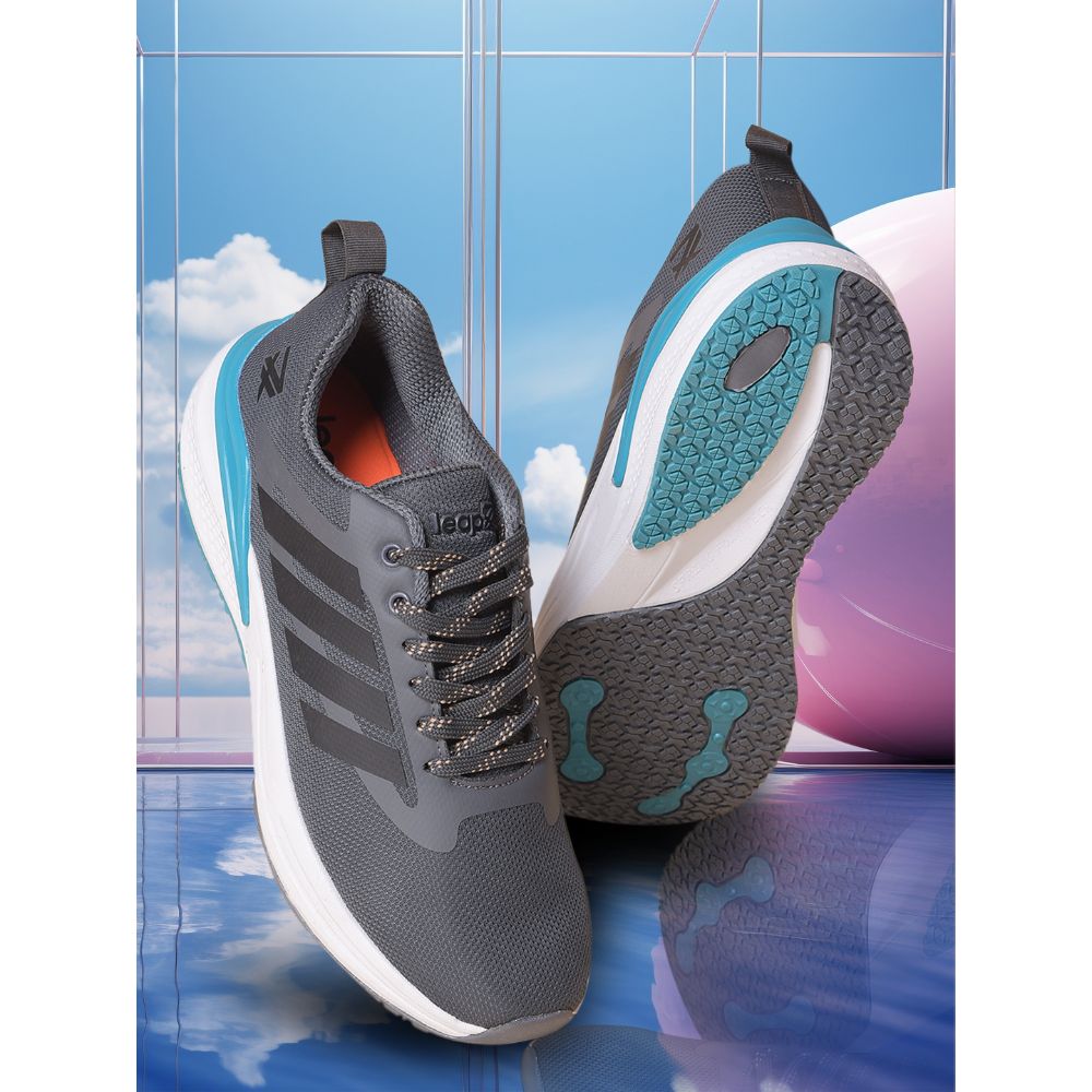 Leap7x by Liberty Men CAPSICO-1 D.Grey Sports Non Lacing Shoes