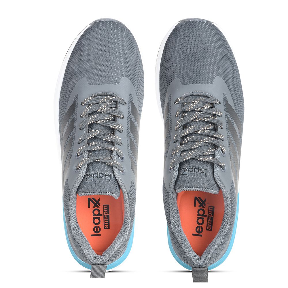 Leap7x by Liberty Men CAPSICO-1 D.Grey Sports Non Lacing Shoes