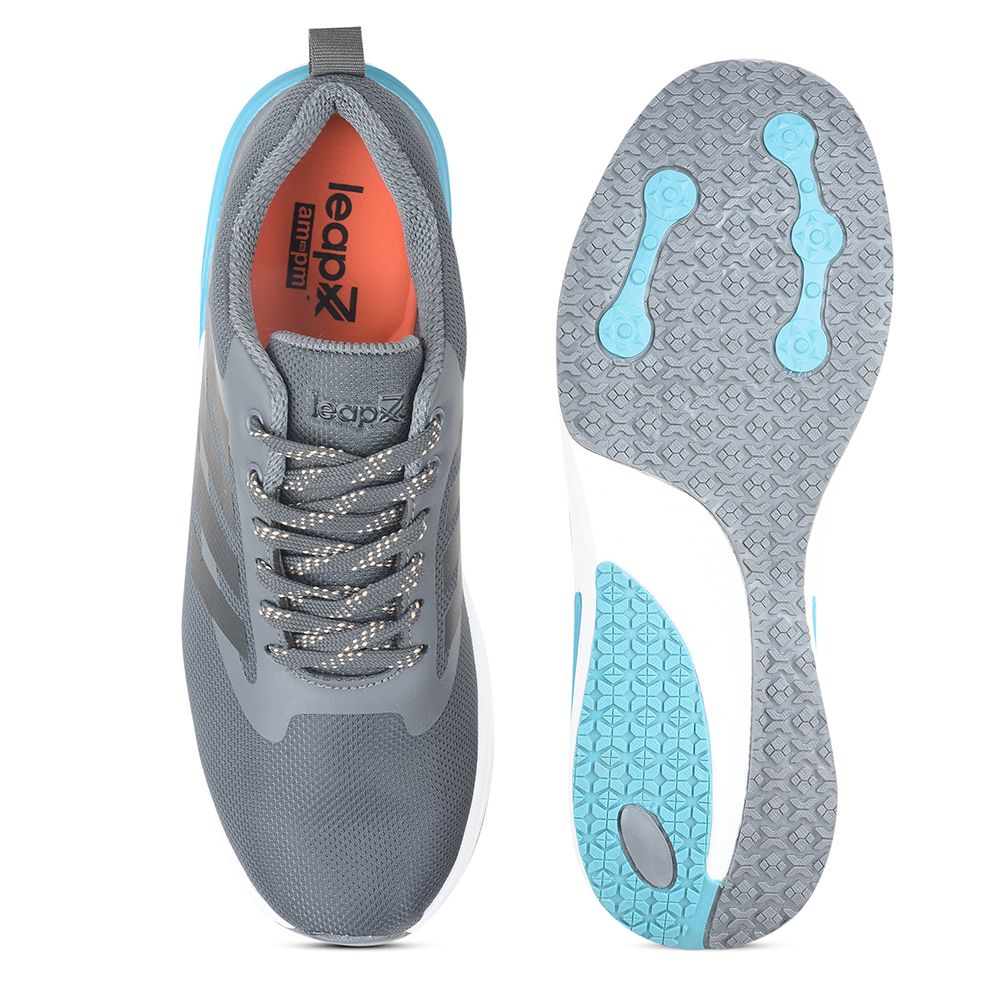 Leap7x by Liberty Men CAPSICO-1 D.Grey Sports Non Lacing Shoes