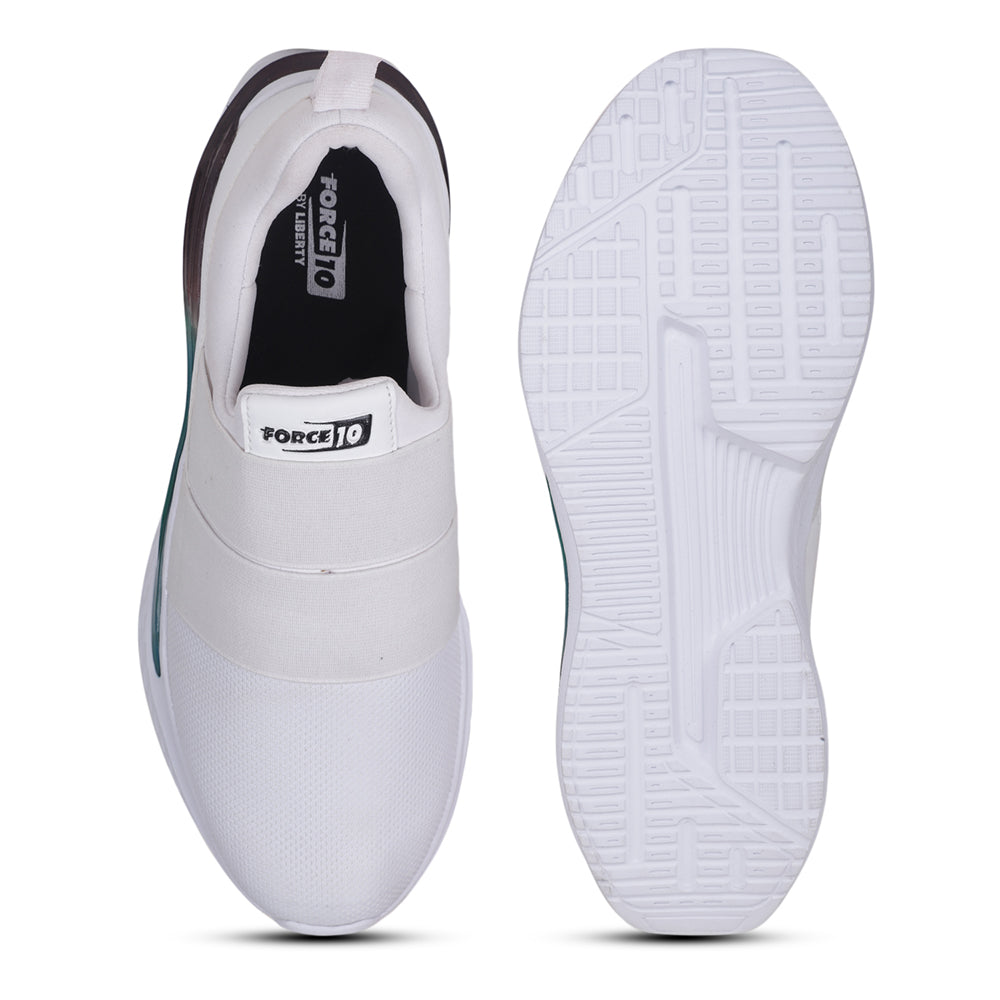 Force 1 By Liberty Men BLAKES-2E White Sports Non Lacing Shoes