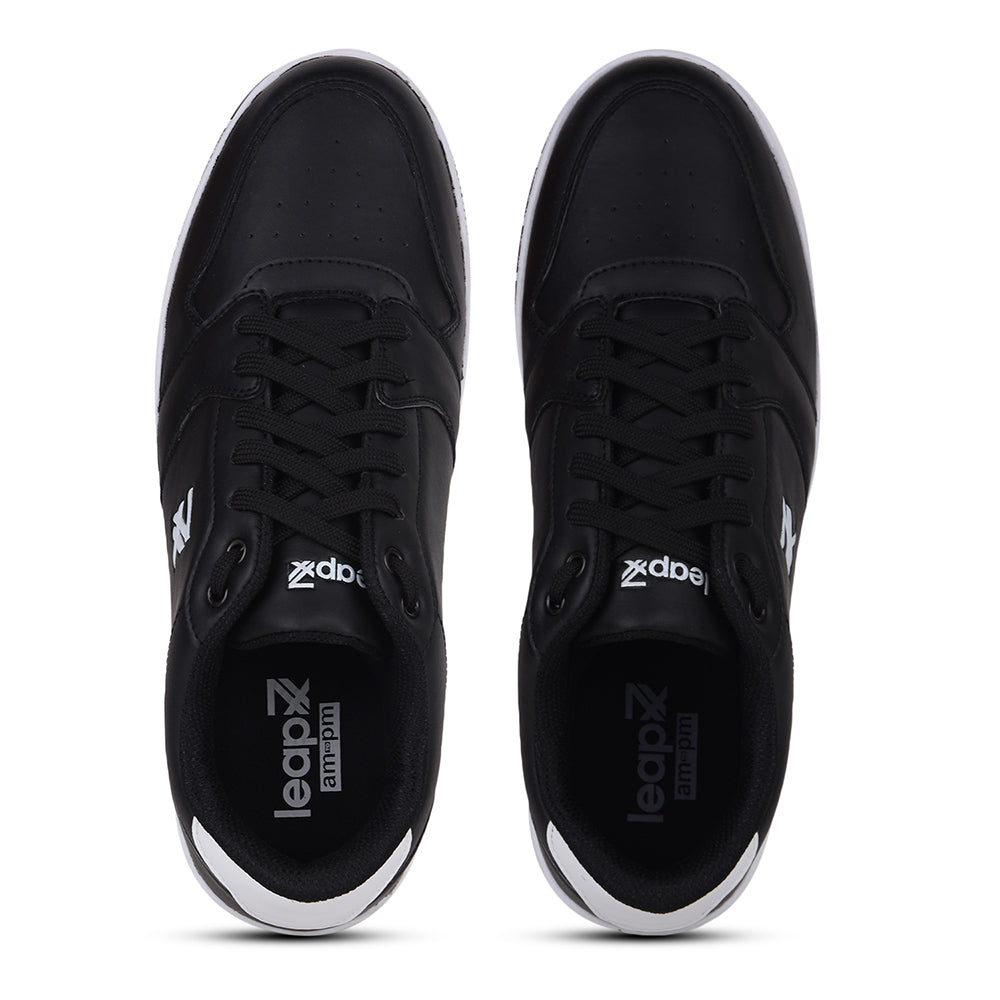 Leap7x Casual Black Lacing Sneakers JAXEN-3E By Liberty