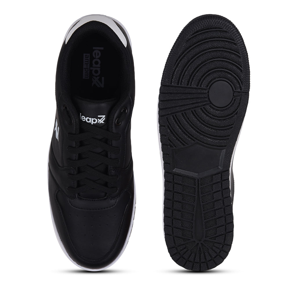 Leap7x Casual Black Lacing Sneakers JAXEN-3E By Liberty