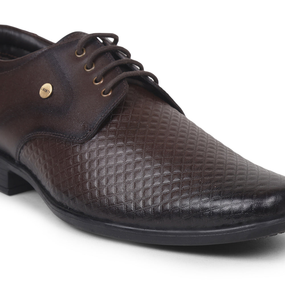 Fortune By Liberty Men LB-28-1E Brown Formal Lacing Shoes