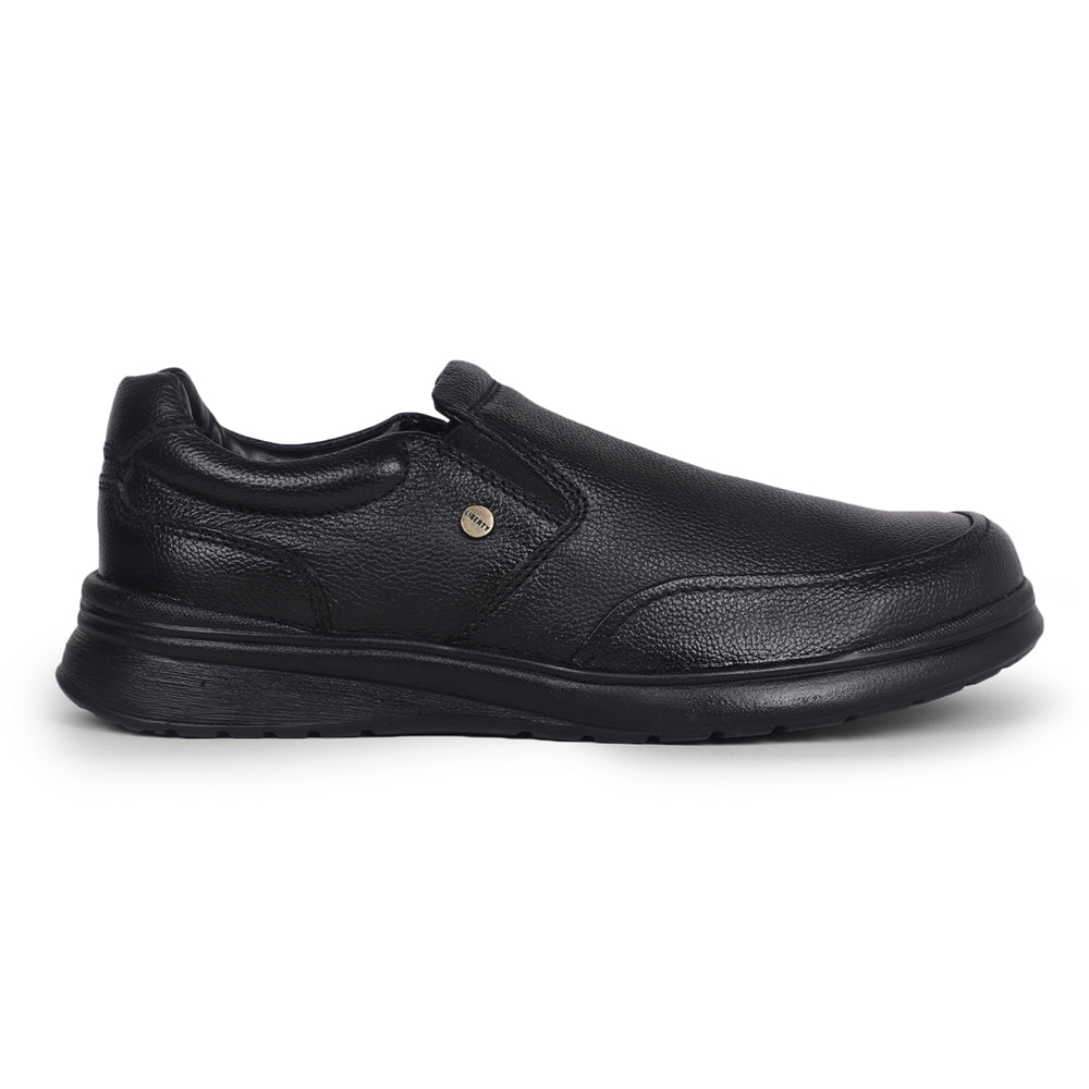 Fortune By Liberty Men DEOX-1E Black Formal Non Lacing Shoes