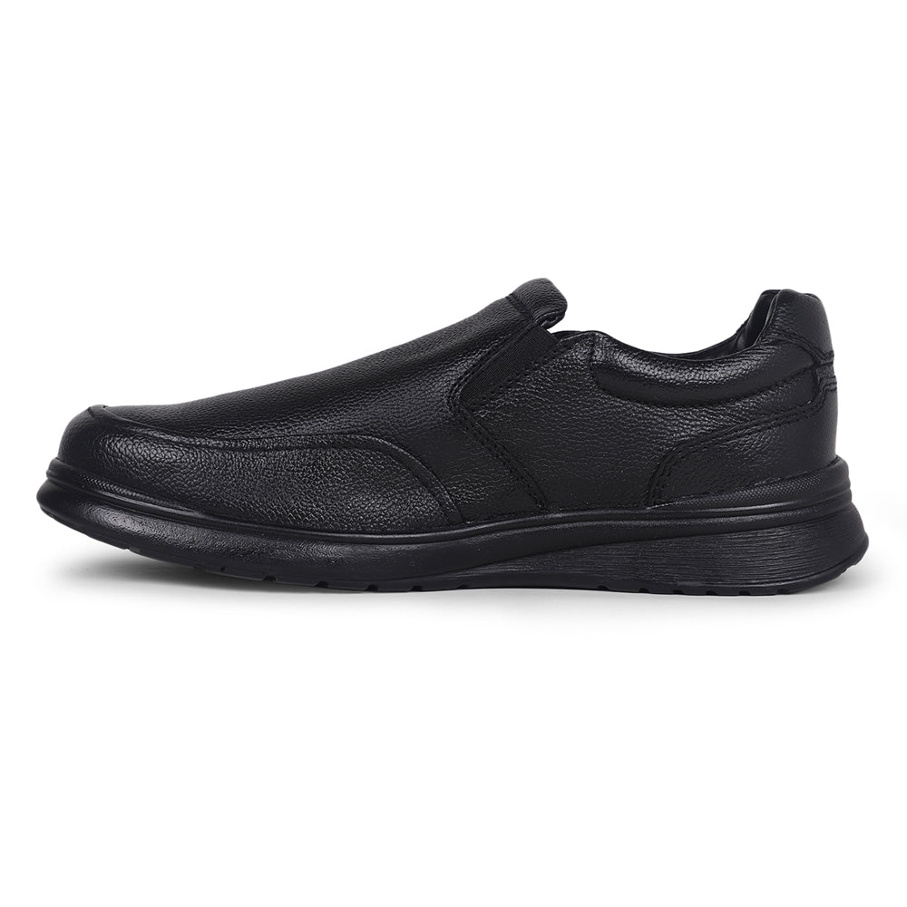 Fortune By Liberty Men DEOX-1E Black Formal Non Lacing Shoes