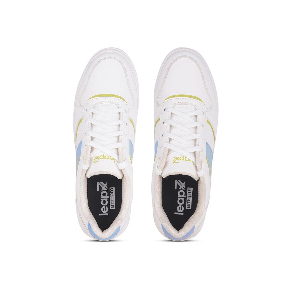 Leap7x Lacing White Casual Sneakers For Women FEMINA-2 By Liberty