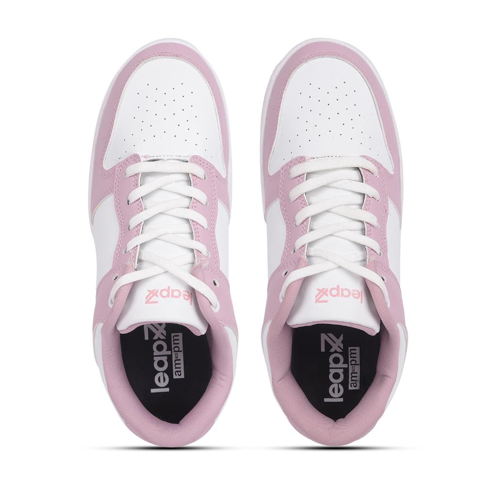 Leap7x Lacing Pink Casual Sneakers For Women SNIKO-1 By Liberty