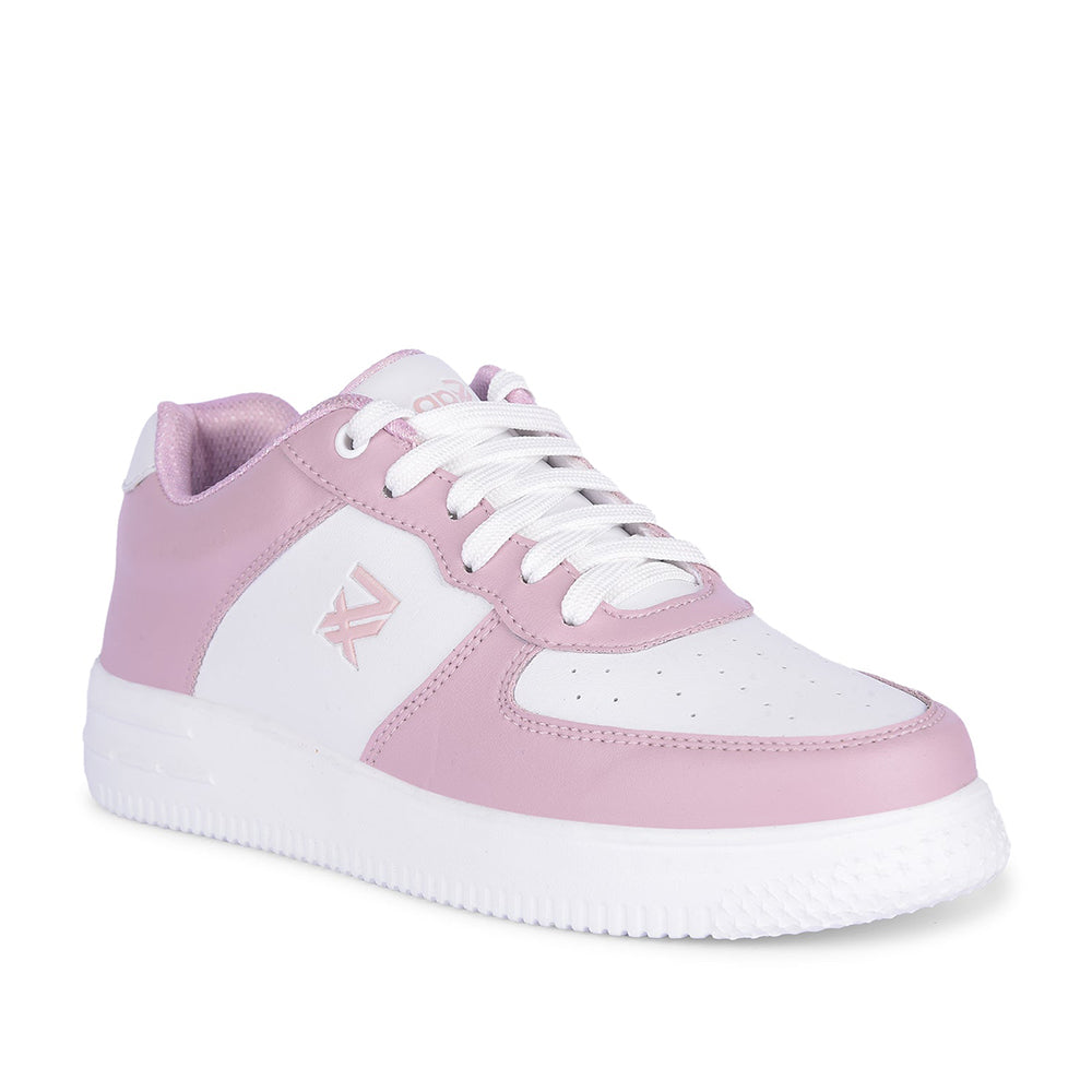 Leap7x Lacing Peach Casual Sneakers For Women MICO-3E By Liberty