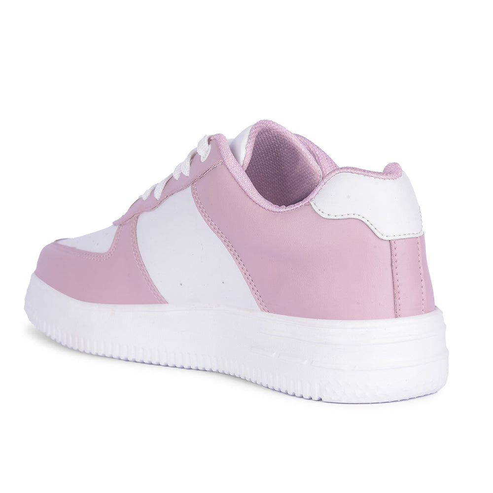 Leap7x Lacing Peach Casual Sneakers For Women MICO-3E By Liberty