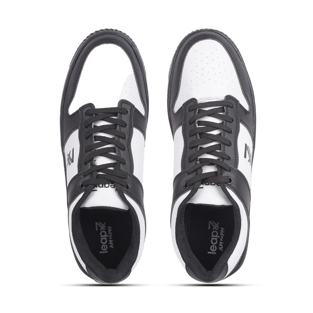 Leap7x Casual Black Lacing Sneakers For Men DENMARK By Liberty