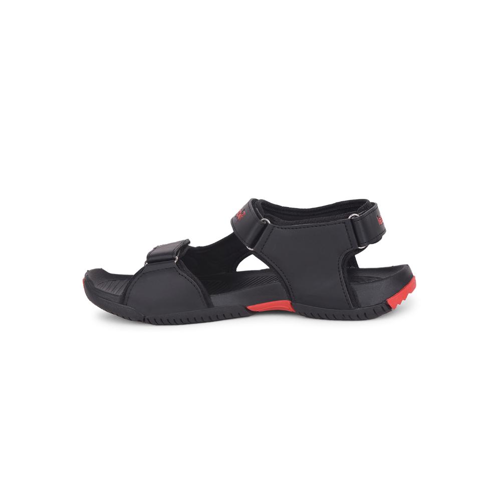 Leap7x By Liberty Mens MONACO Black Sporty Casual Sandal