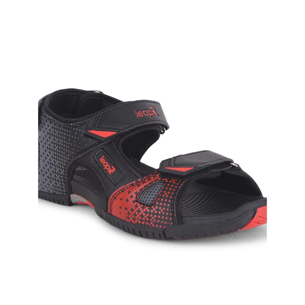 Leap7x By Liberty Mens MONACO Black Sporty Casual Sandal