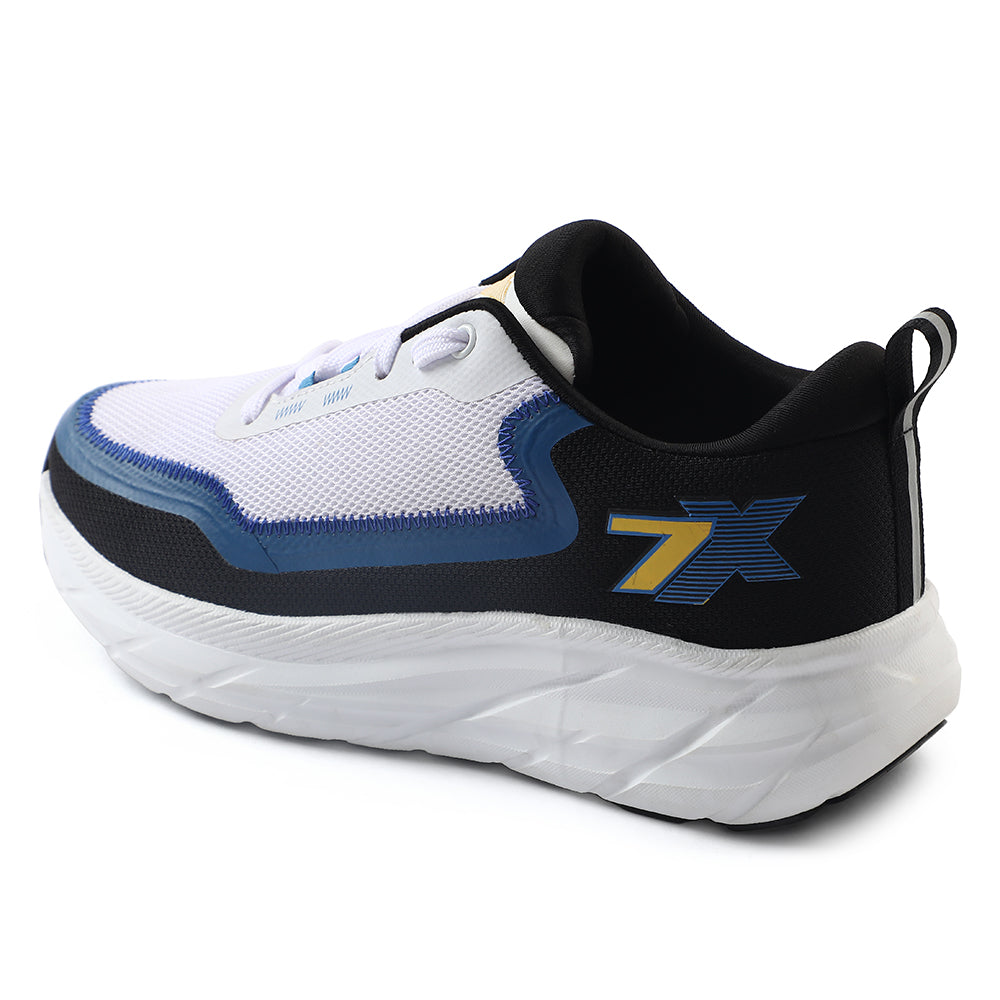 Leap7x White Sports Lacing Running Shoes For Men ROBUST-3E 