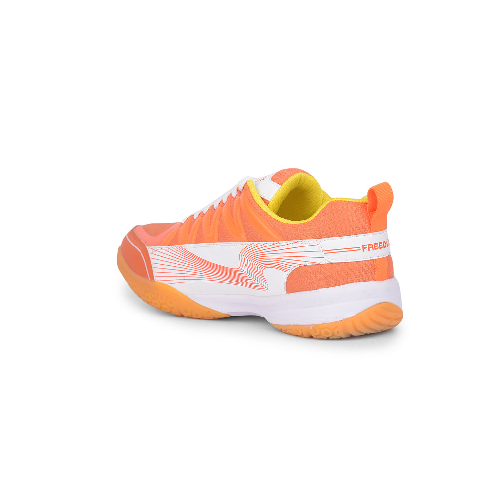 FREEDOM Sports Orange Badminton Shoes For Men GRIPPER-1 By Liberty